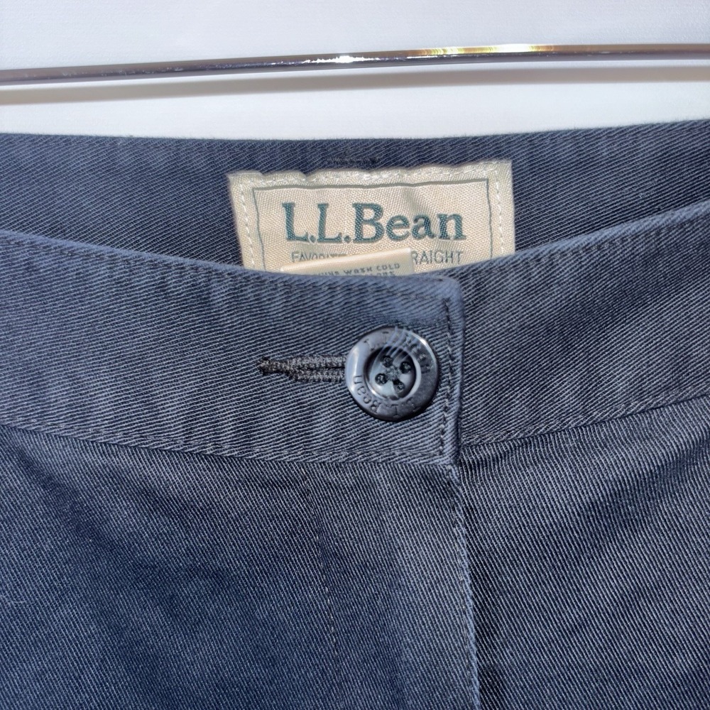 L.L. Bean Favorite Fit Straight Pants Navy Size 12 - Picture 2 of 7